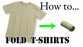 How to Fold T-Shirt for Vacation (Ranger Roll) - Efficient, Compact, Space-Saving Army Packing Hack