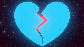 Broken Heart Breaking Split Cracked Love Symbol Sign Breakup Tunnel 4K Video Effects HD Background