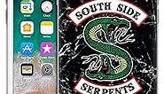 Head Case Designs Officially Licensed Riverdale Black and White Marble Logo South Side Serpents Soft Gel Case Compatible with Apple iPhone 7/8 / SE 2020 & 2022