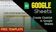 Create checklist in google sheets