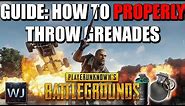 GUIDE: How to PROPERLY throw GRENADES in PLAYERUNKNOWN's BATTLEGROUNDS (PUBG)
