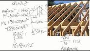 How to calculate the length of roof rafters (captioned)