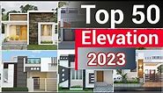 Top 50 latest single floor front elevation design | 2023