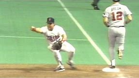 1991 WS Gm7: Twins get out of 8th with double play
