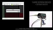 1-Wire read 64-bit ID and write DS2433 EEPROM with REVELPROG-IS serial programmer