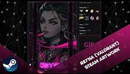 Reyna (Valorant) | Animated Steam Artwork Speed Art [DryreL]