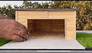 Making a Miniature Wooden Garage for Scale Model Cars | Miniature Farmhouse