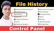 File History | Control panel | Windows 10