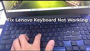How To Fix Lenovo Keyboard Not Working Windows 10