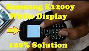 How To Repair Samsung E1200y White Display Solution 100% Tested