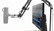 Boom Arm, 360° Rotatable Microphone Stand with Desk Mount, Foldable Desk Mic Arm with 3/8'' to 5/8'' Screw Adapter, Microphone Arm for Live Streaming, Gaming, Podcasting[Heightened Version]