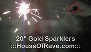 20 Inch Gold Sparklers