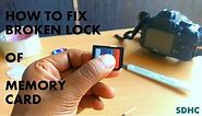 How to fix sd card lock switch (broken lock, card error, no memory card)