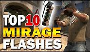 CSGO: TOP 10 FLASHES for MIRAGE [2022]