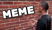 Guy talking to a wall meme