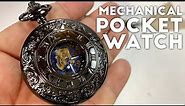Double Cover Skeleton Mechanical Movement Pocket Watch Review