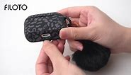 Leopard Case for AirPods Pro 1st Generation, Filoto Airpod Pro Case Cover, Cute Cheetah Print Air Pods Pro Soft Silicone Protective Cases Accessories Pompom Keychain (Dark Leopard)