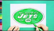 How to draw the New York Jets Logo (NFL Team)