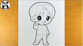 Cute anime boy drawing for kids | simple art | cute Pinterest draw​⁠@TaposhiartsAcademy