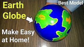 How to make Earth Globe Very Easy at Home | 3d Earth Globe Model diy