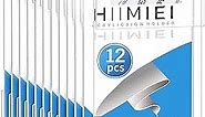 HIIMIEI 12 Pack Clear Acrylic Wall Mount 8.5x11 Sign Holder, Portrait Door Plexiglass Display Sign Holder Adhesive with 3M Tape, Plastic Photo Ads Frames Used in Office Hospital Hotel Store