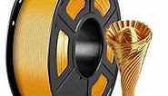 ANYCUBIC Silk Filament, Clog-Free Shiny 3D Printing PLA Filament 1.75mm Dimensional Accuracy +/- 0.03mm, 1KG Spool (2.2 lbs), Silk Light Gold