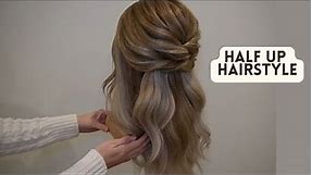 Easy Half Up Half Down Wedding Hairstyle