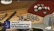 DOT® Snap Fastener Cloth‑to‑Surface Set 3/8" Screw Stud (Stainless Steel) - Item #444002