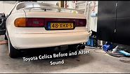 1990 Toyota Celica Custom Muffler Before + After Sound