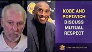 Kobe Bryant Impersonates Gregg Popovich, Discuss Their Mutual Respect
