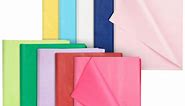 120 Sheets Tissue Paper for Gift Bags, Gift Wrapping, Crafts - Colorful Tissue Paper for Packaging, Presents, Gift Wrapping Supplies (10 Colors, 26x20 In)