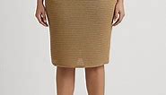 Lauren Ralph Lauren Plus Size Metallic Cotton-Blend Pencil Skirt - Macy's