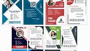 6  Free Teacher ID Card Designs & Templates for MS Word