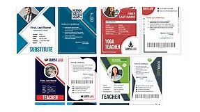 6  Free Teacher ID Card Designs & Templates for MS Word