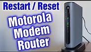 How To Restart Reset Motorola Modem Router