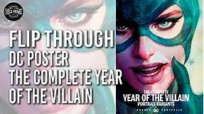 DC Poster Portfolio: The Complete Year of the Villain Portrait Variants - Flip Through art book