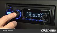 JVC KD-X250BT Car Digital Media Receiver Display and Controls Demo | Crutchfield Video