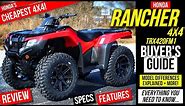 New Honda Rancher 420 ATV Review: Specs & Features | Is the CHEAPEST 4x4 FourTrax TRX420 any good?