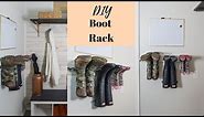 DIY Boot Rack for an organized mudroom