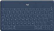 Logitech Keys-to-Go Super-Slim and Super-Light Bluetooth Keyboard for iPhone, iPad, Mac and Apple TV, Including iPad Air 5th Gen (2022) - Classic Blue