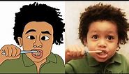 Teeth Brushing with Elmo - Drawing Meme | Kids Video