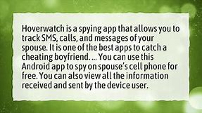 Is there a free app to catch a cheating spouse?