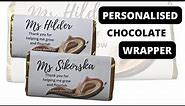 DIY Personalised Chocolate Wrapper Tutorial | Easy Craft using Canva | Galaxy Chocolate bar