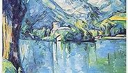 Paul Cezanne Canvas Wall Art - Annecy Lake Poster - Impressionist Landscape Print - Fine Art Oil Paintings for Home Dinroom Unframed (Annecy Lake,12x15inches/30x38cm)