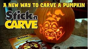 Stick 'n Carve Demo - A New Way to Carve a Pumpkin Stencil