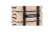 Bathroom Towel Storage Rack, STWWO Towel Racks for Bathroom Wall Mounted 30 inch with Shelf Can Holds 6 Large Towels, Wall Towel Rack for Rolled Towels, Black