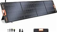 GRECELL 200W Portable Solar Panel for Power Station, Foldable Solar Charger w/ 4 Kickstands, IP65 Waterproof Solar Panel Kit w/DC XT60 Anderson Aviation Output for Outdoor RV Camper Blackout