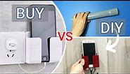 Remote Wall Shelf - Phone Charger Holder With Hook Holder | PVC ideas | BUY or DIY