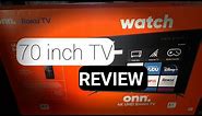 ONN brand 70 inch TV (REVIEW)