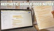 HOW TO MAKE AESTHETIC NOTES ON GOOGLE DOCS I Digital notetaking using google docs + free template